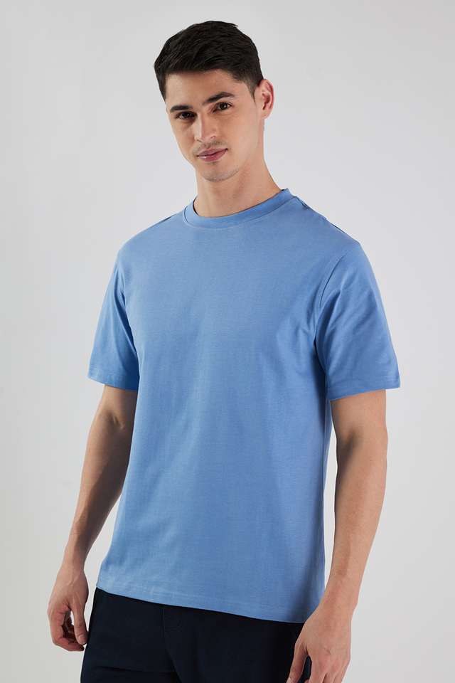 Solid-Cotton-Round-Neck-Men-s-T-Shirt