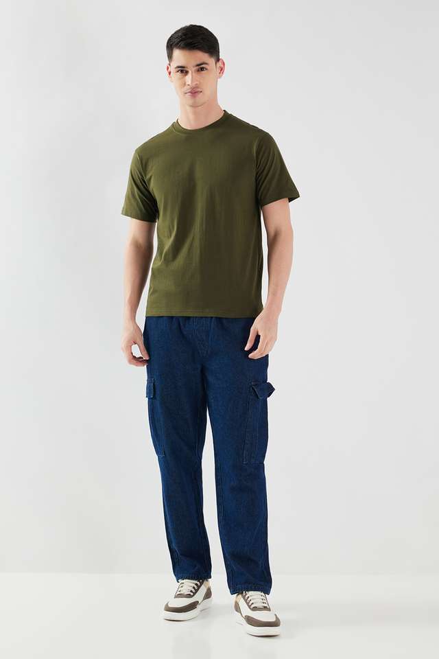 Solid-Cotton-Round-Neck-Men-s-T-Shirt