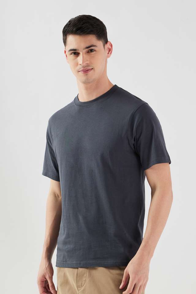 Solid-Cotton-Round-Neck-Men-s-T-Shirt