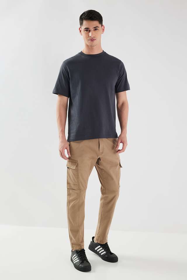 Solid-Cotton-Round-Neck-Men-s-T-Shirt