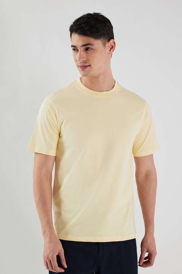Solid-Cotton-Round-Neck-Men-s-T-Shirt