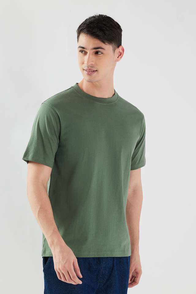 Solid-Cotton-Round-Neck-Men-s-T-Shirt