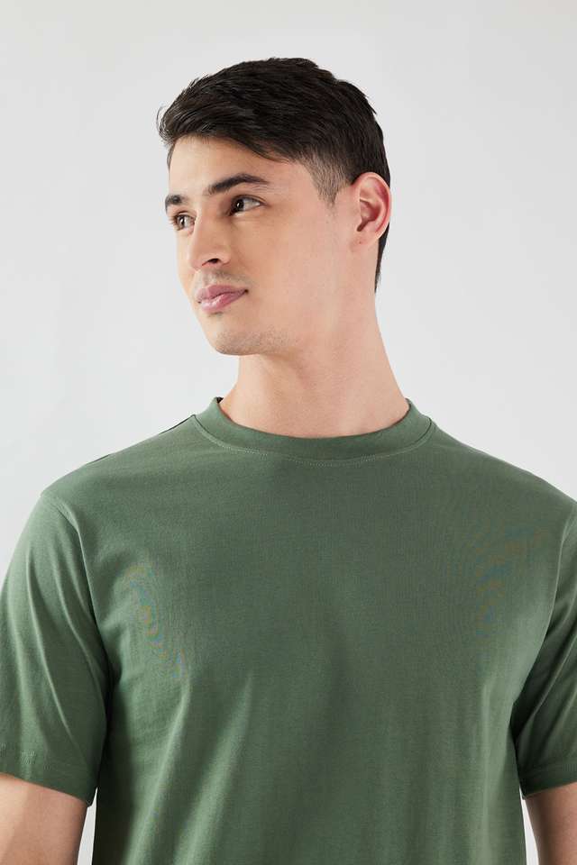Solid-Cotton-Round-Neck-Men-s-T-Shirt