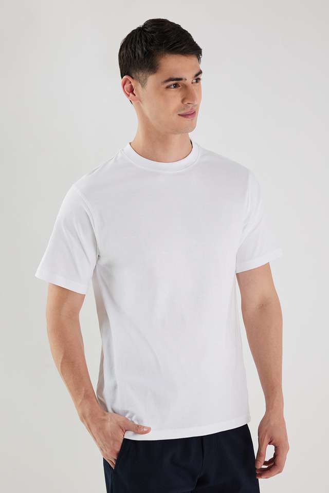 Solid-Cotton-Round-Neck-Men-s-T-Shirt