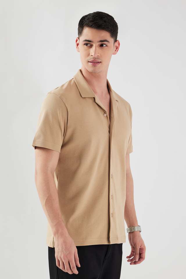 Solid-Cotton-Regular-Fit-Men-s-Casual-Wear-Shirt
