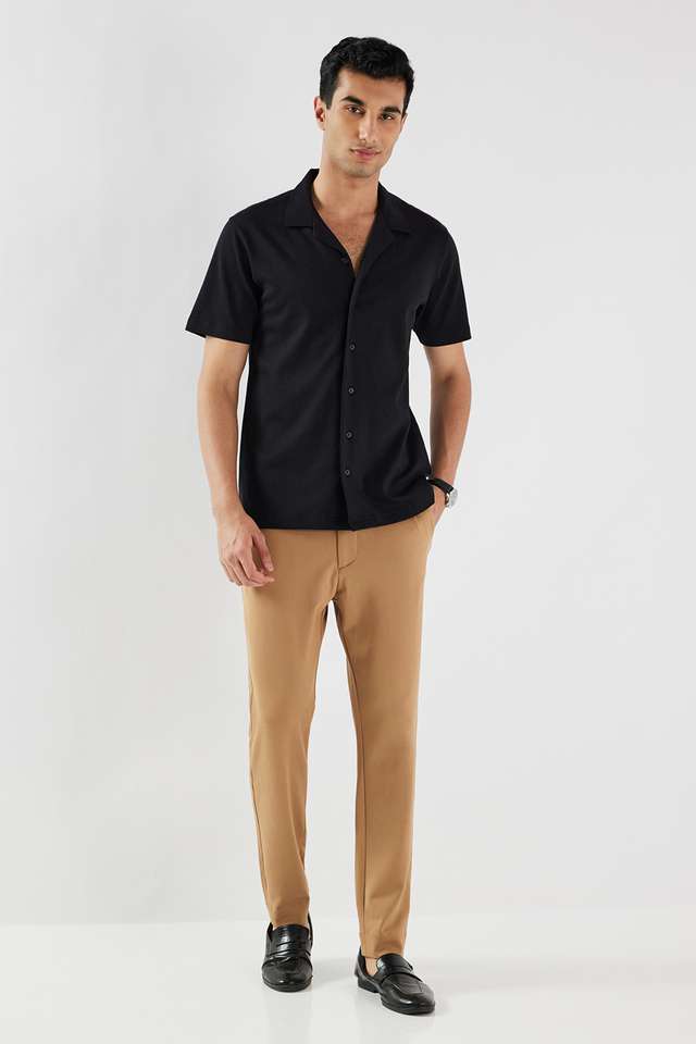 Solid-Cotton-Regular-Fit-Men-s-Casual-Wear-Shirt