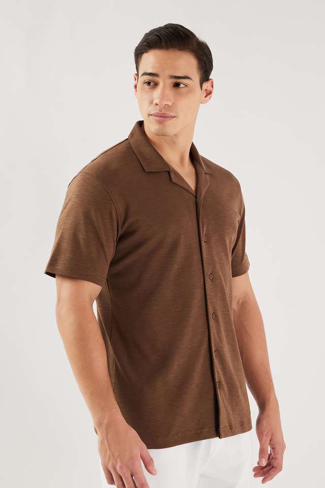 Solid-Cotton-Regular-Fit-Men-s-Casual-Wear-Shirt