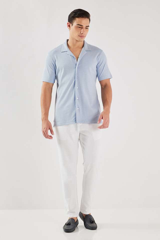 Solid-Cotton-Regular-Fit-Men-s-Casual-Wear-Shirt