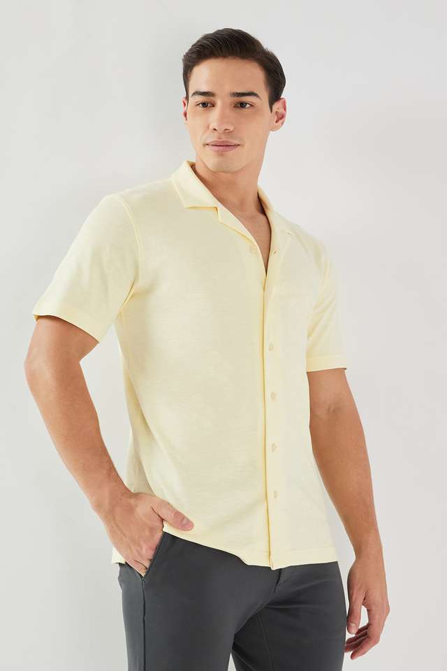 Solid-Cotton-Regular-Fit-Men-s-Casual-Wear-Shirt