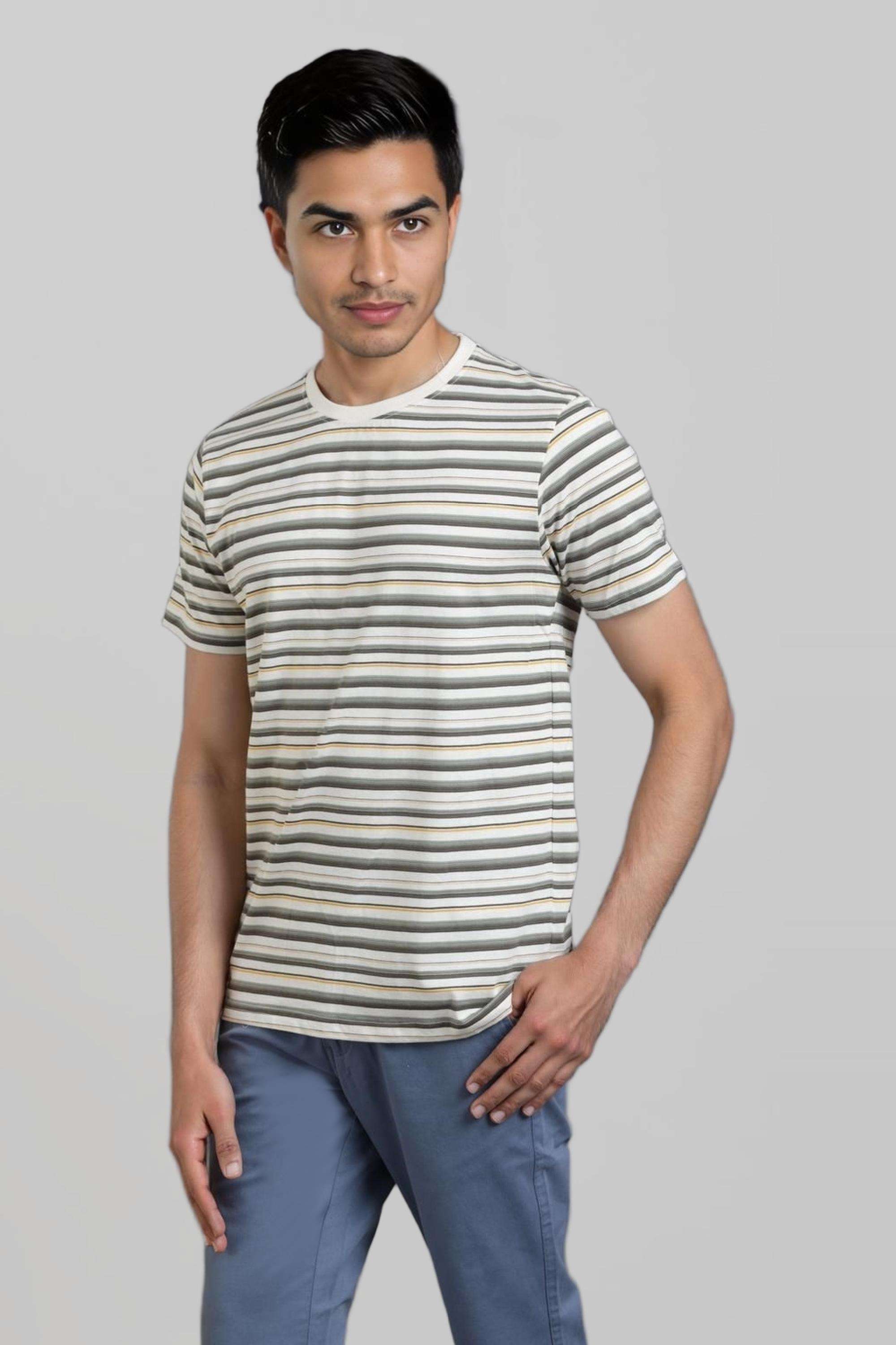 Blended-Fabric-Regular-Fit-Men-T-Shirt