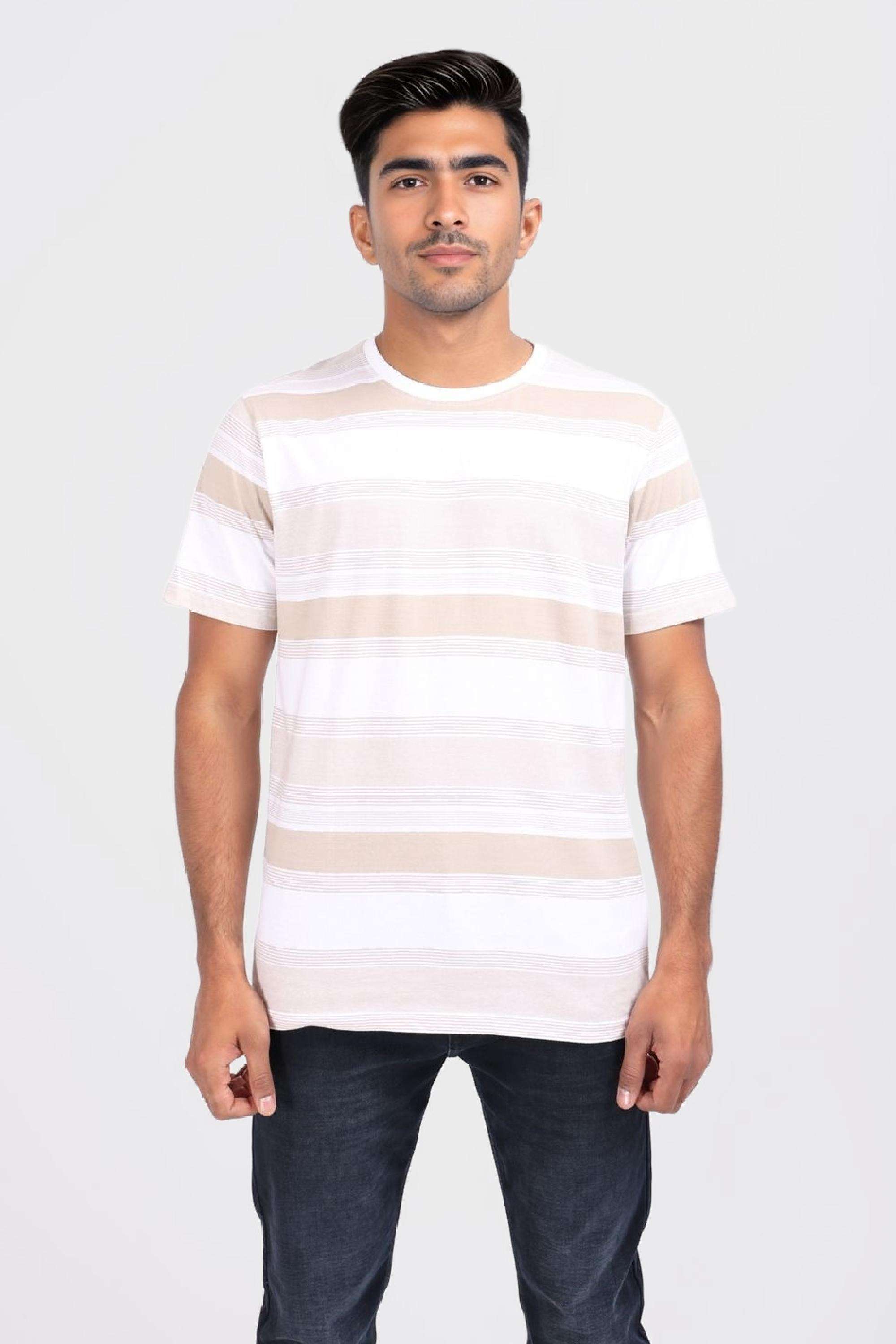 Blended-Fabric-Regular-Fit-Men-T-Shirt