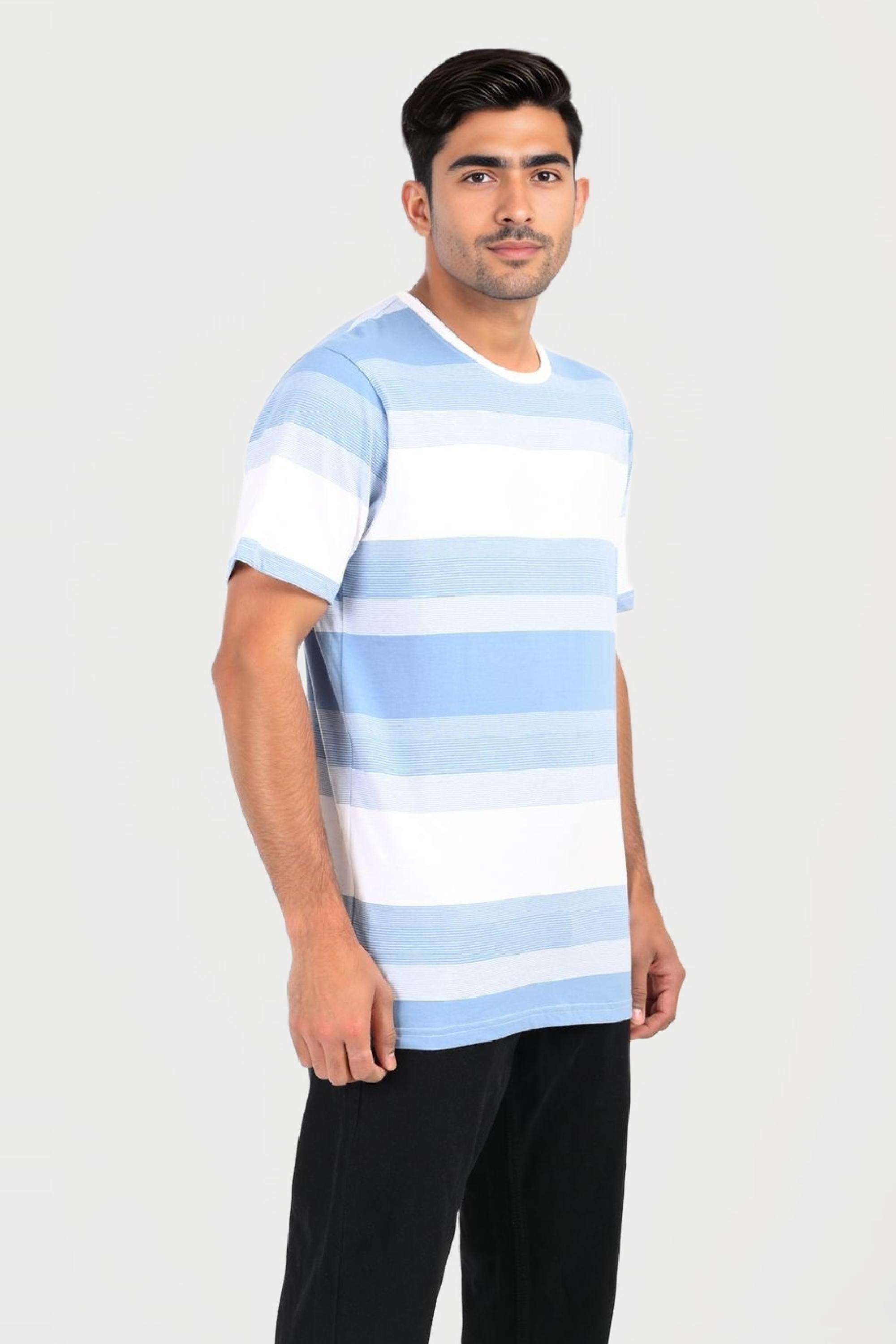 Blended-Fabric-Regular-Fit-Men-T-Shirt