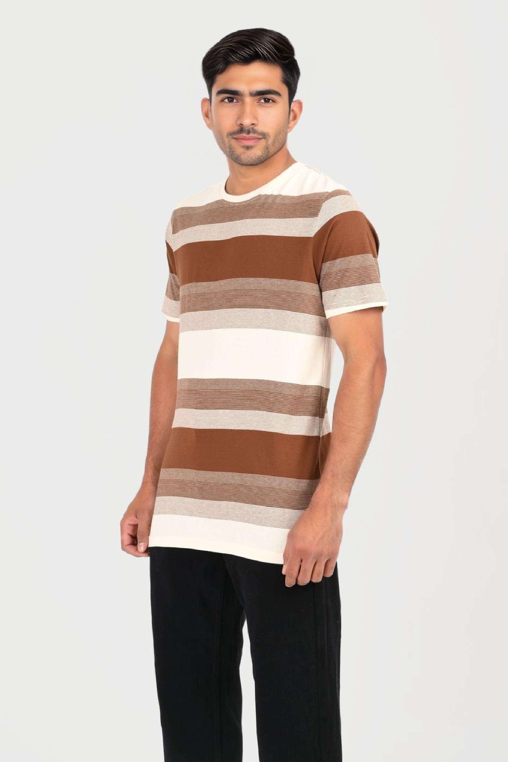 Blended-Fabric-Regular-Fit-Men-T-Shirt