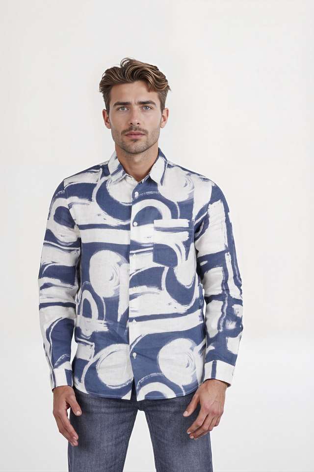 Printed-Linen-Regular-Fit-Men-s-Casual-Wear-Shirt