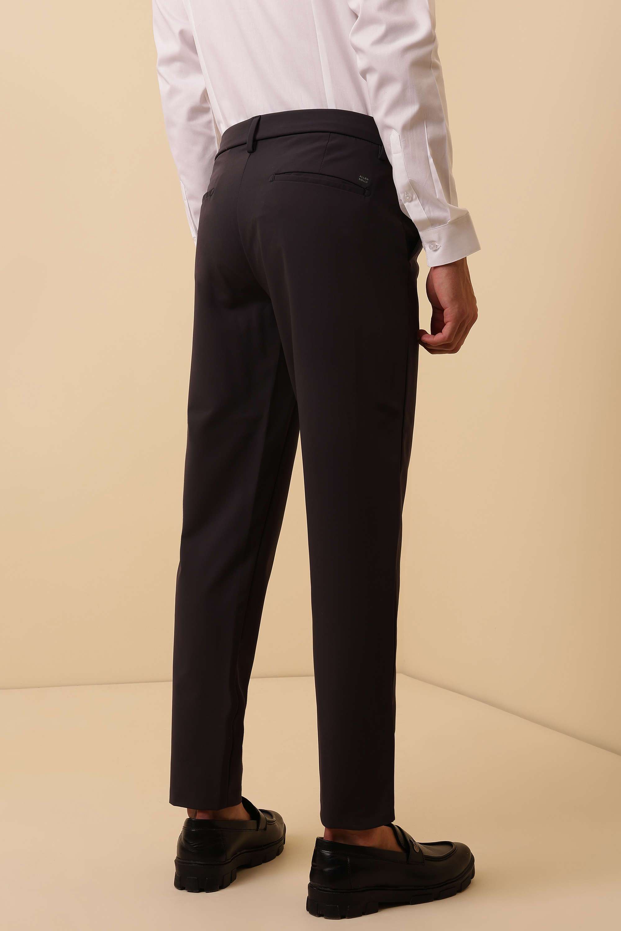 Solid-Nylon-Regular-Fit-Men-Formal-Wear-Trousers