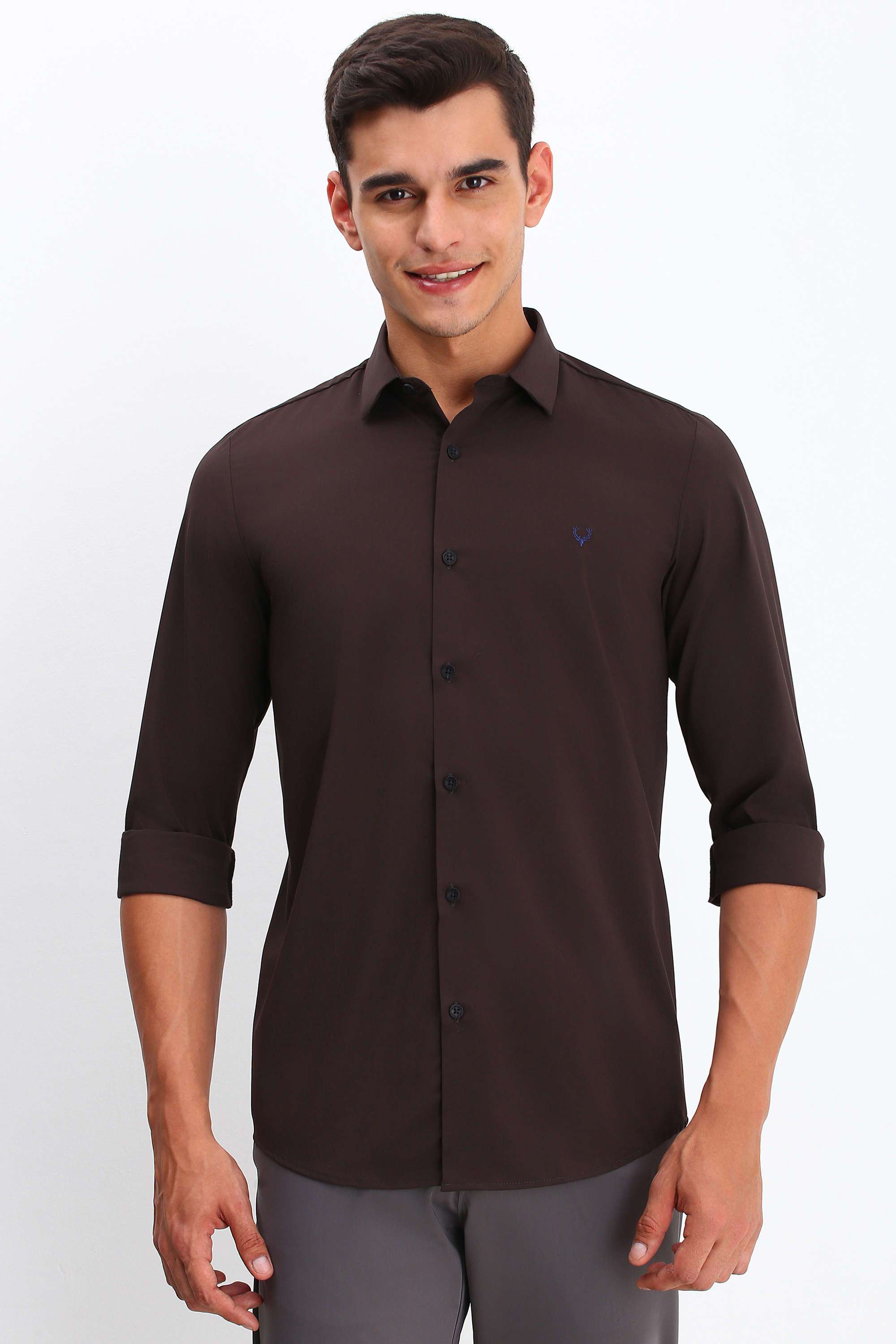 Solid-Blended-Fabric-Regular-Fit-Men-Formal-Wear-Shirt