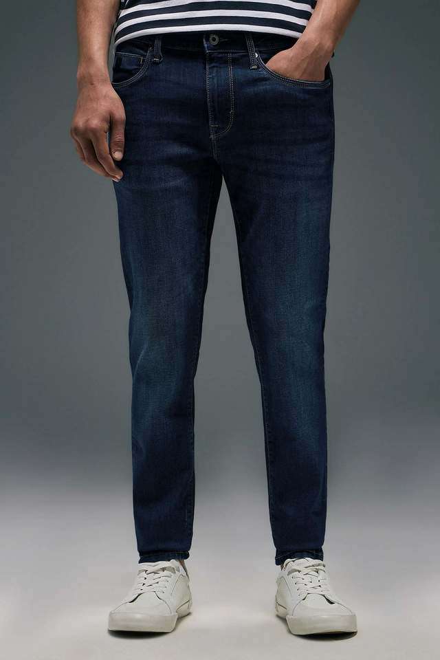 Light-Wash-Blended-Fabric-Skinny-Fit-Men-s-Jeans