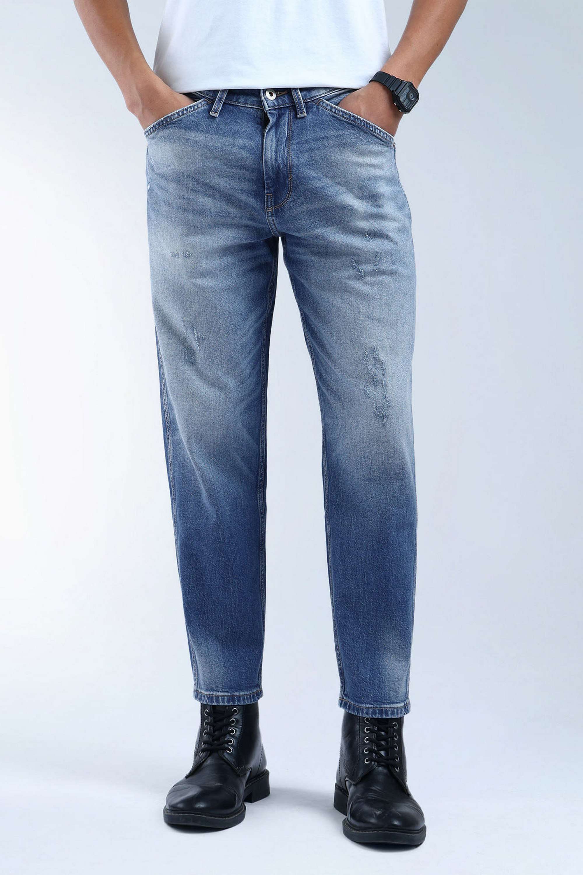 Light-Wash-Blended-Fabric-Relaxed-Fit-Men-s-Jeans