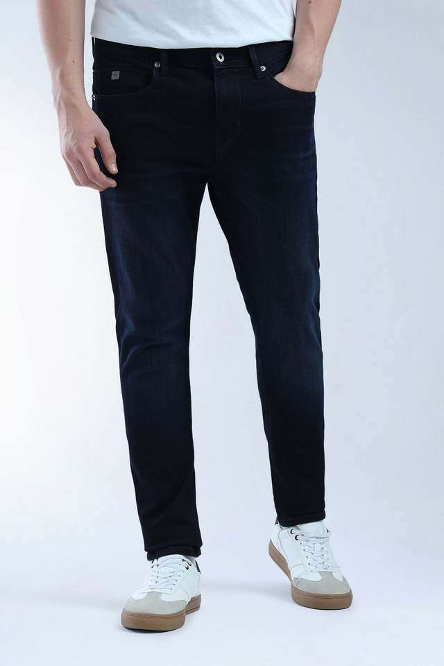 Light-Wash-Blended-Fabric-Tapered-Fit-Men-s-Jeans