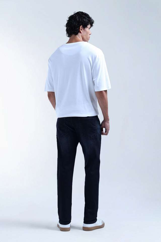 Light-Wash-Blended-Fabric-Tapered-Fit-Men-s-Jeans