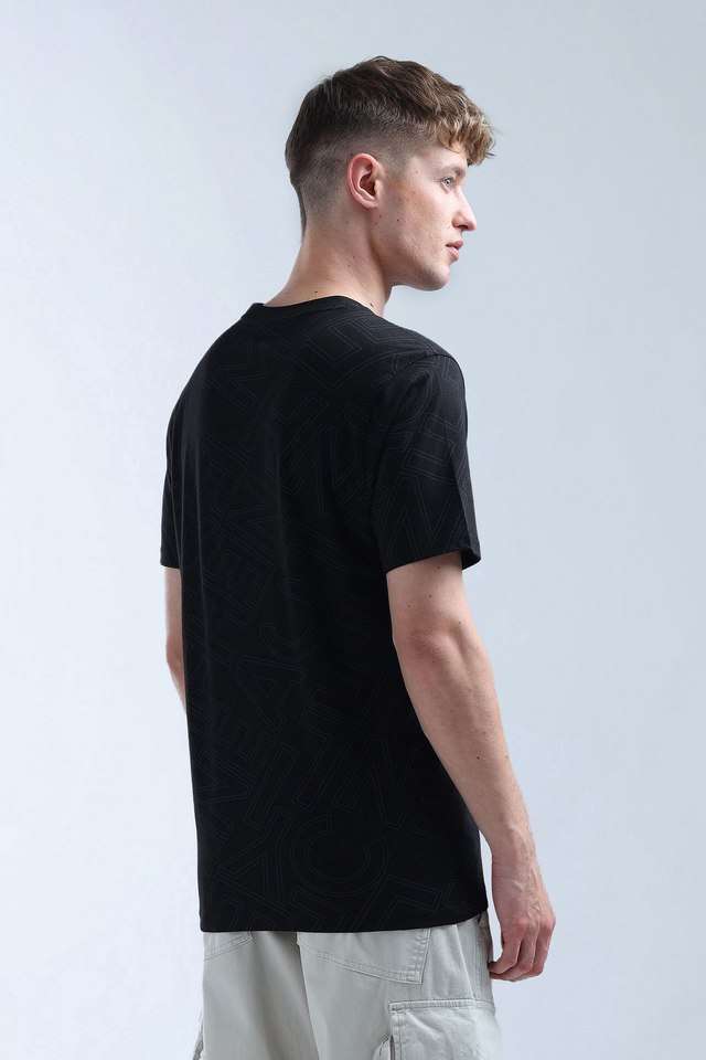 Printed-Blended-Fabric-Round-Neck-Men-s-T-Shirt