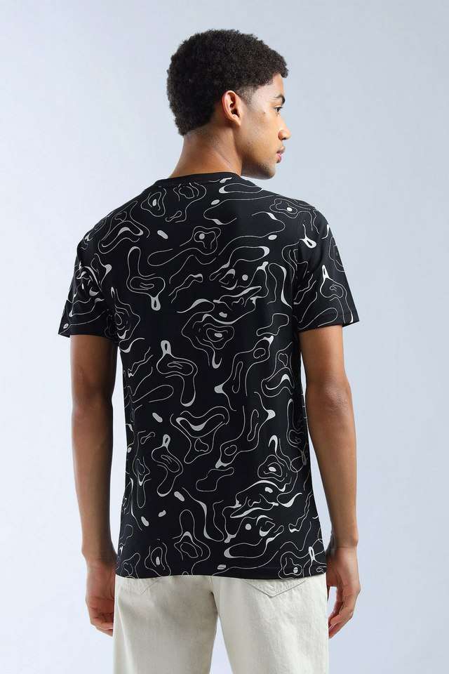 Abstract-Blended-Fabric-Regular-Fit-Men-T-Shirt