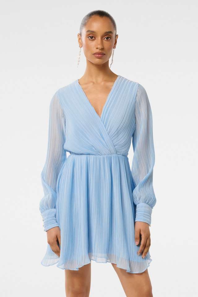 Textured-V-Neck-Polyester-Women-s-Mid-Thigh-Dress