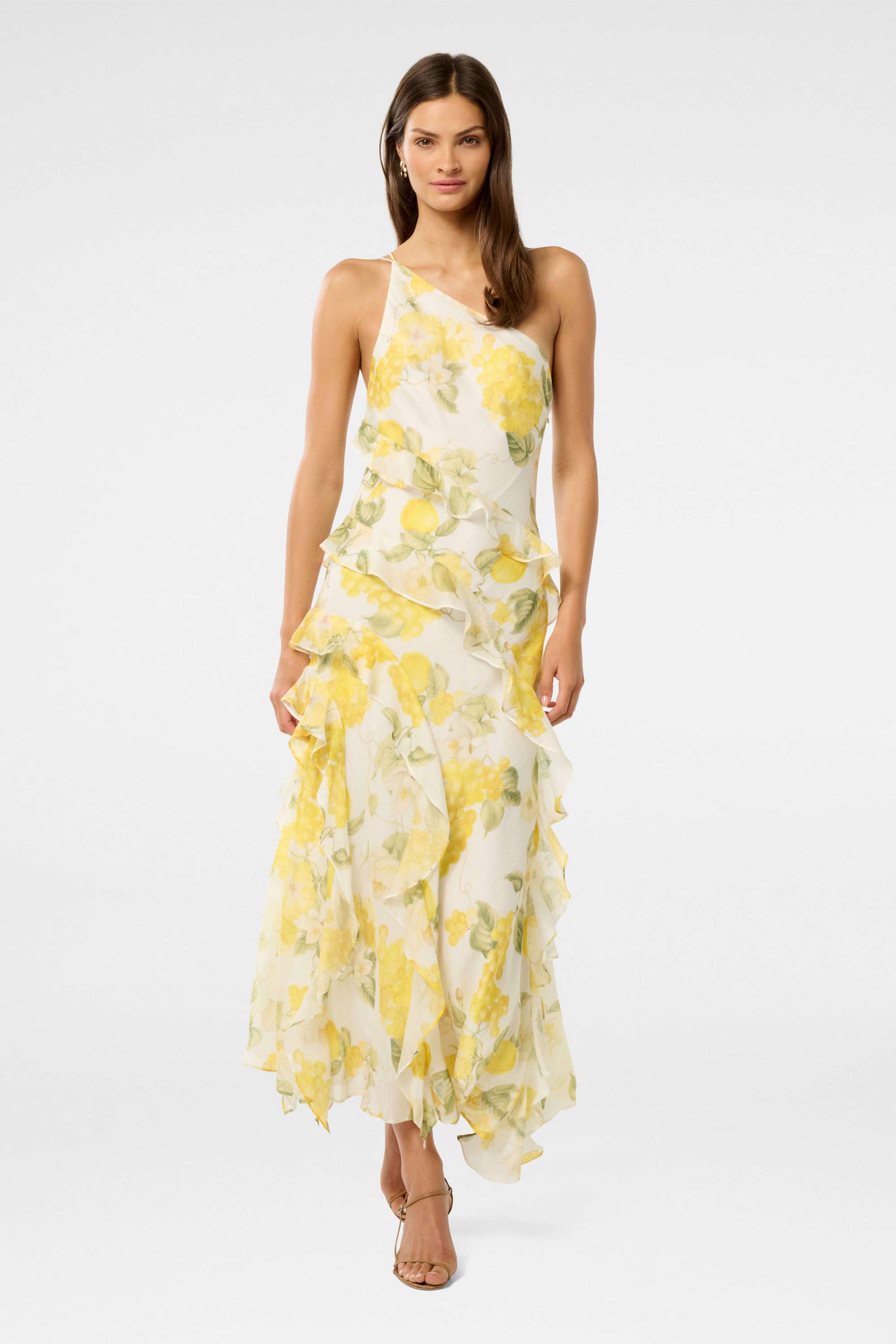 forever new Floral Belle One Shoulder Ruffle Gown-picture-20