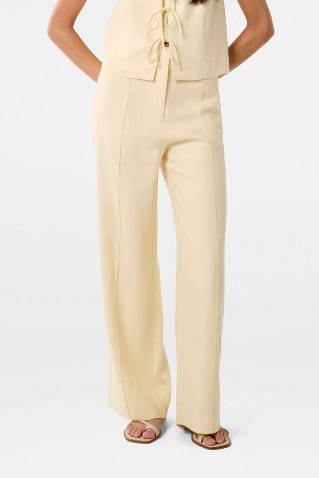 Solid-Super-Slim-Fit-Linen-Women-s-Casual-Wear-Pants