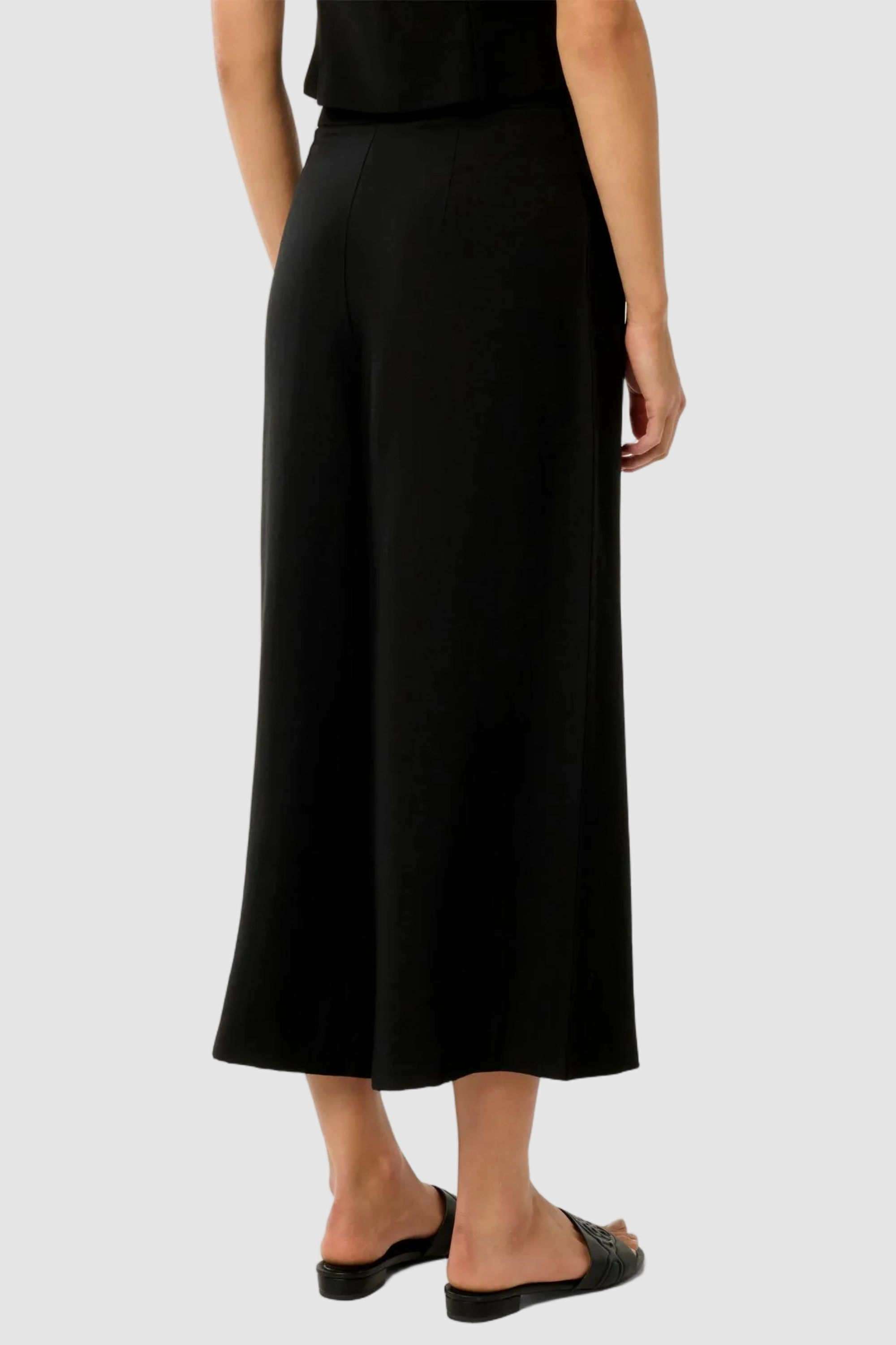 Solid-Relaxed-Fit-Blended-Fabric-Women-s-Casual-Wear-Culottes