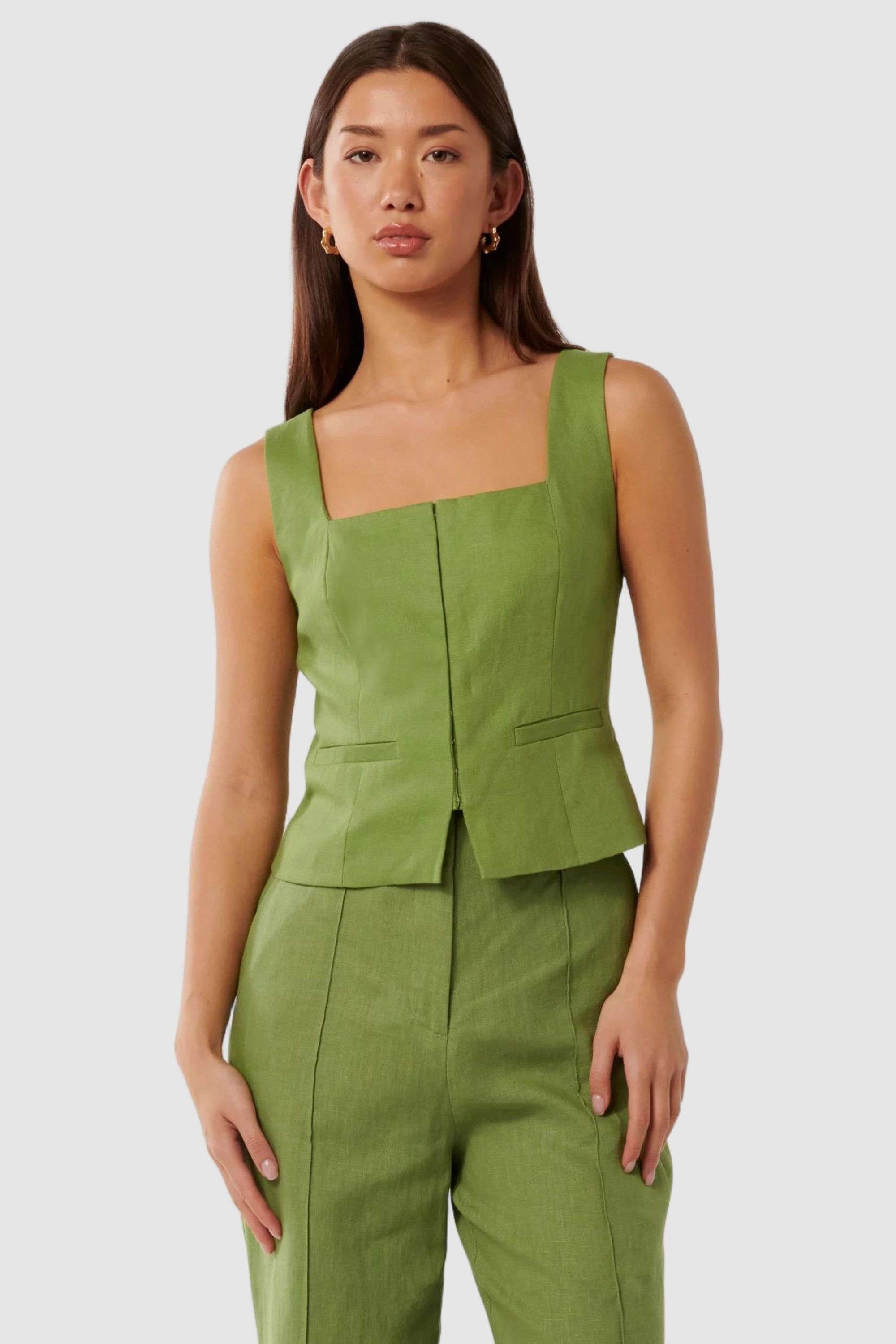 Solid-Linen-Slim-Fit-Women-s-Casual-Wear-Waistcoat