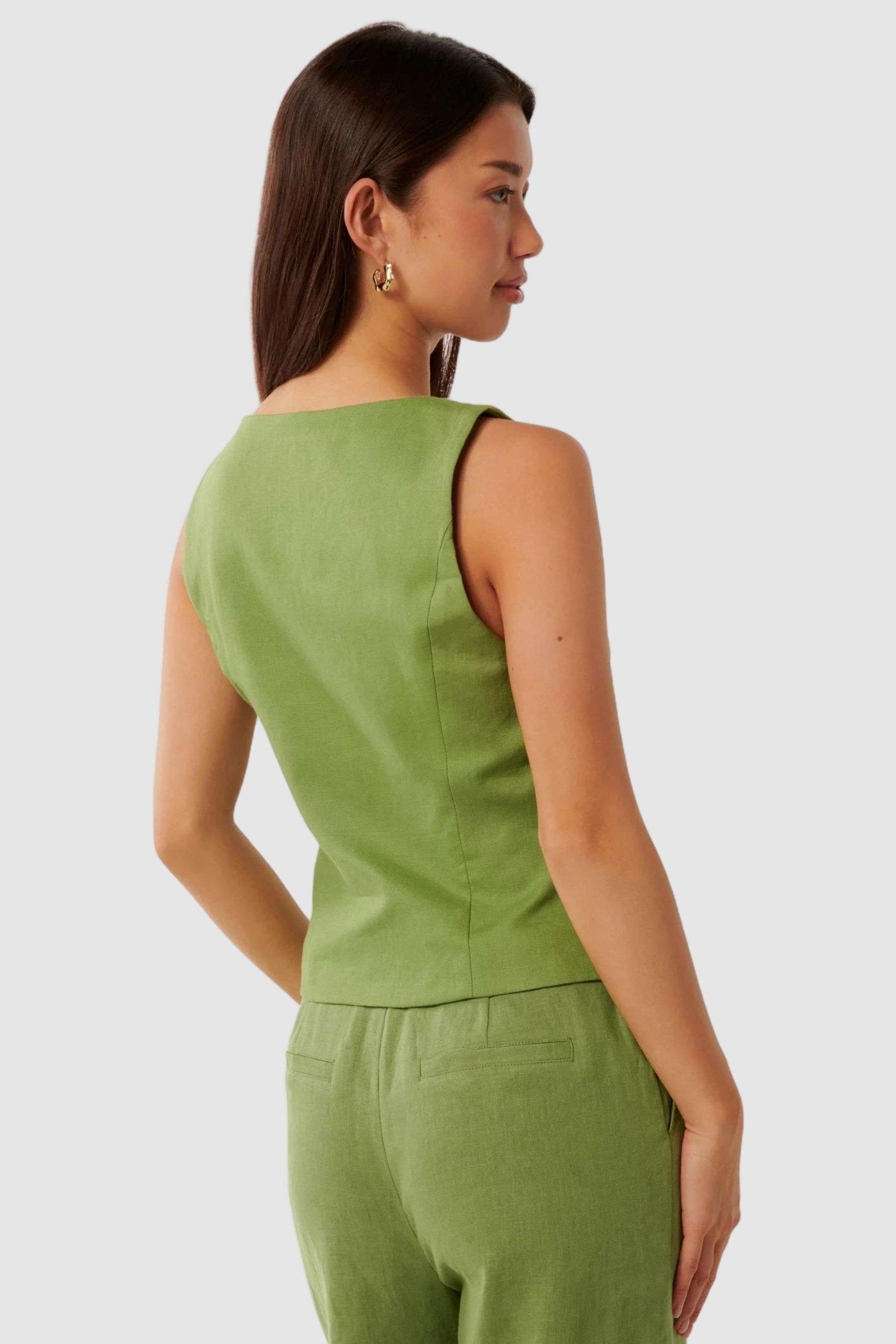 Solid-Linen-Slim-Fit-Women-s-Casual-Wear-Waistcoat