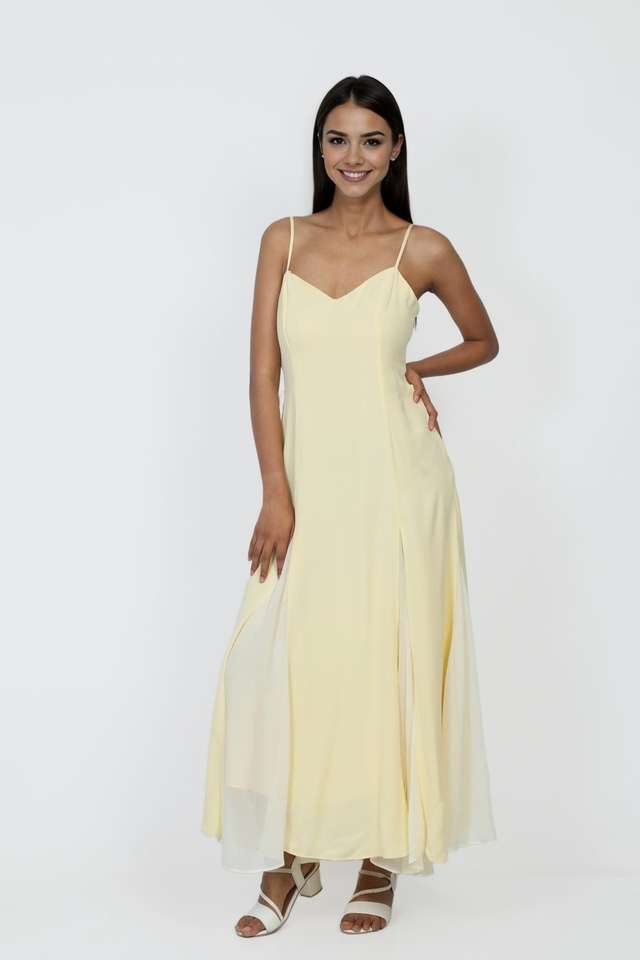 Solid-Viscose-Sweetheart-Neck-Womens-Party-Wear-Dress