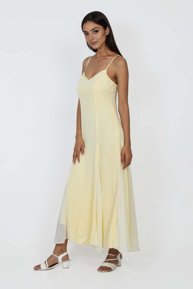 Solid-Viscose-Sweetheart-Neck-Womens-Party-Wear-Dress