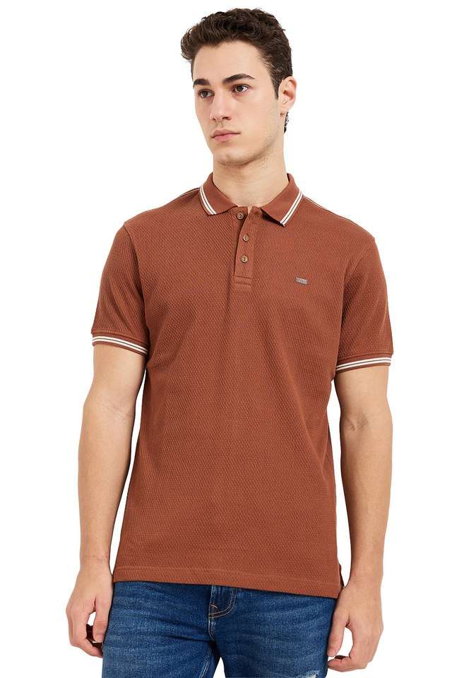 Solid-Blended-Fabric-Polo-Men-s-T-Shirt
