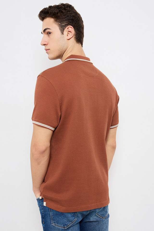 Solid-Blended-Fabric-Polo-Men-s-T-Shirt