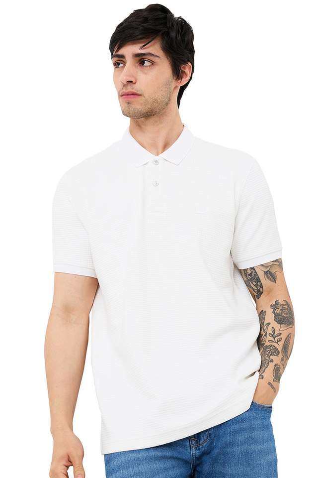Solid-Blended-Fabric-Polo-Men-s-T-Shirt