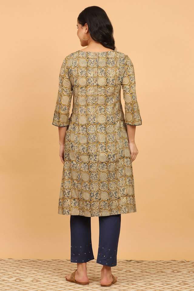 Floral-Blended-Fabric-Regular-Fit-Women-s-Kurta