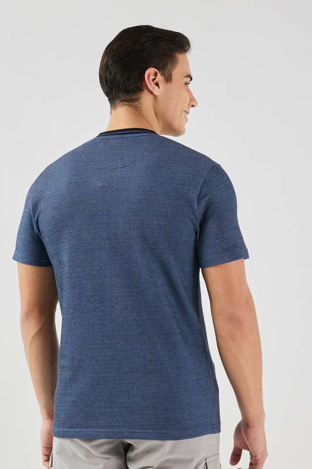 Textured-Cotton-Round-Neck-Men-s-T-Shirt