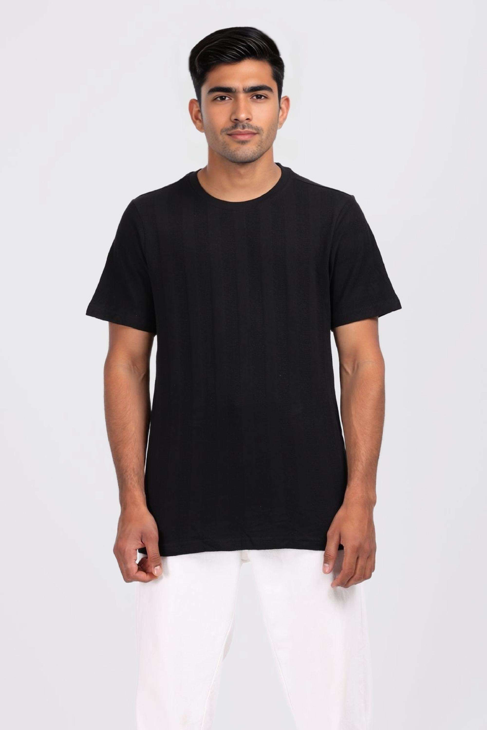 Blended-Fabric-Regular-Fit-Men-T-Shirt