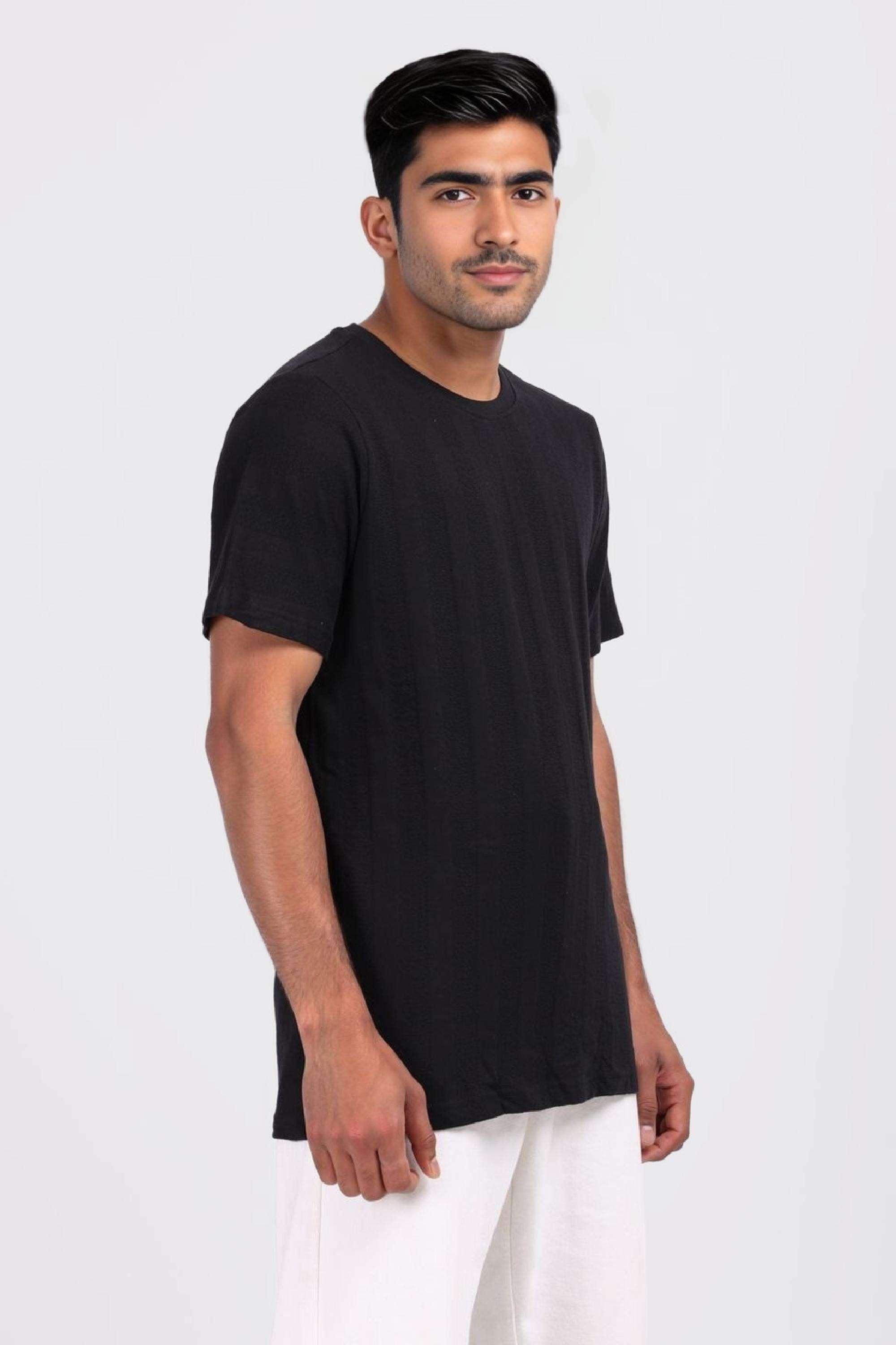 Blended-Fabric-Regular-Fit-Men-T-Shirt