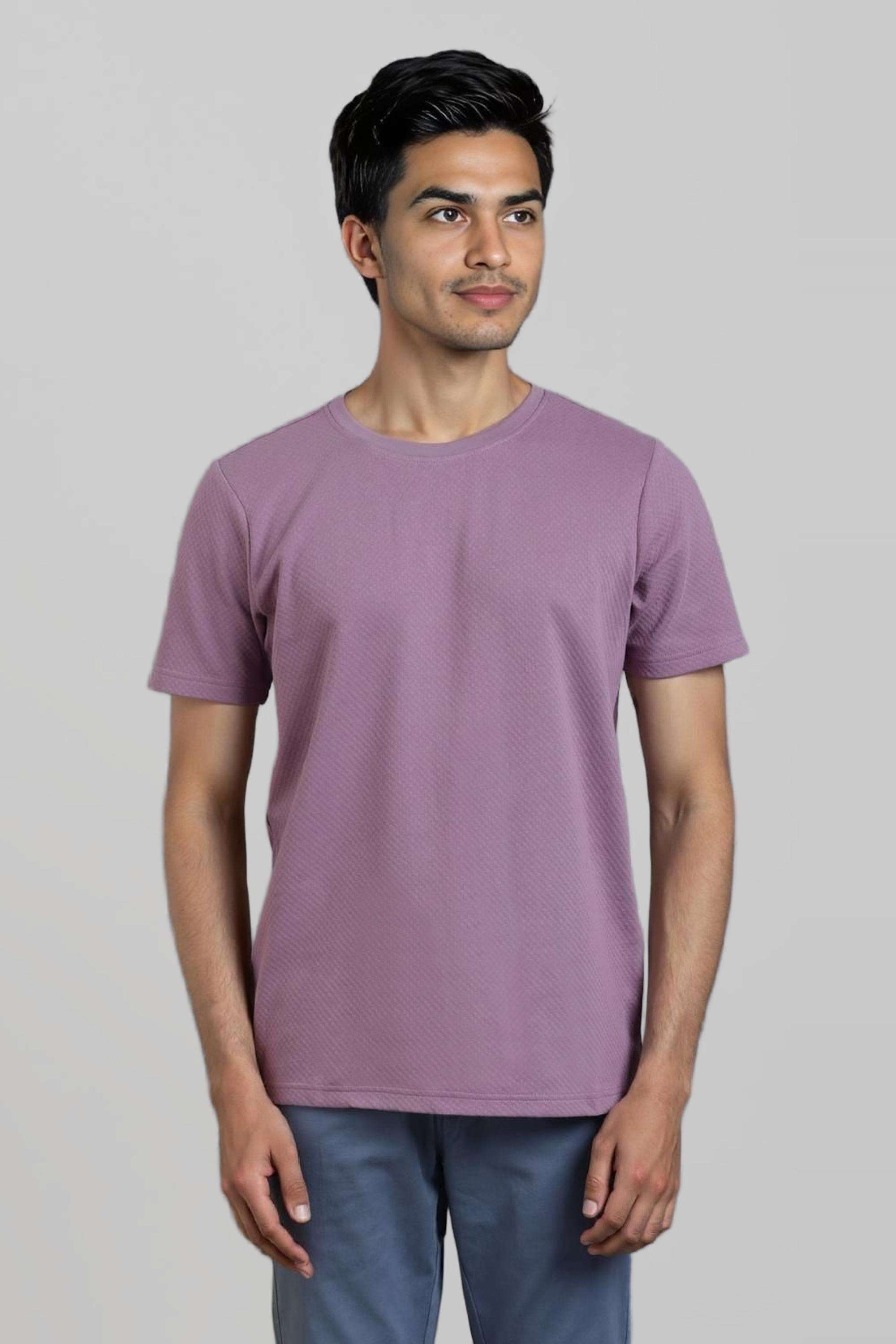 Blended-Fabric-Regular-Fit-Men-T-Shirt