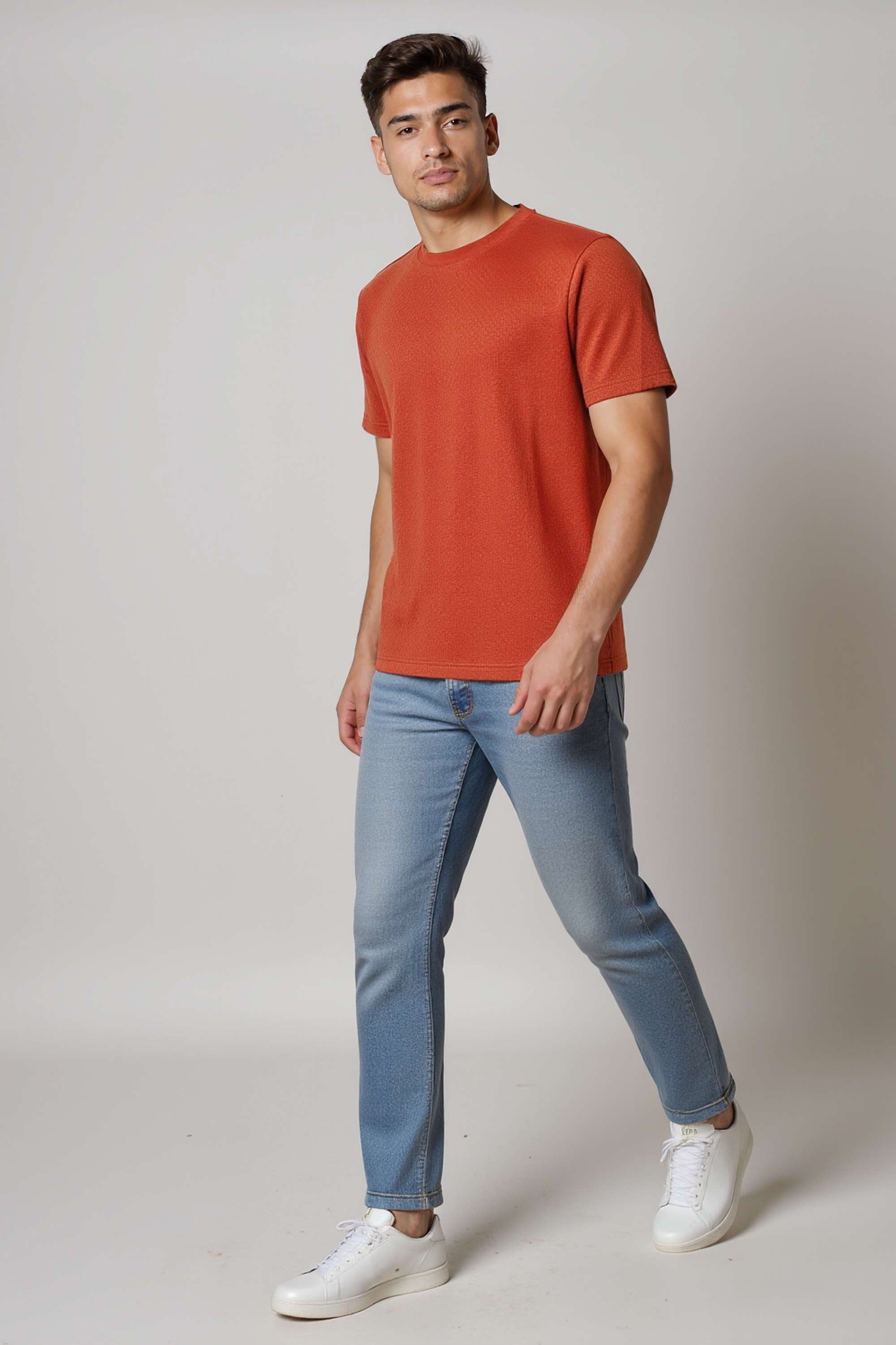 Textured-Stripes-Cotton-Round-Neck-Men-s-T-Shirt