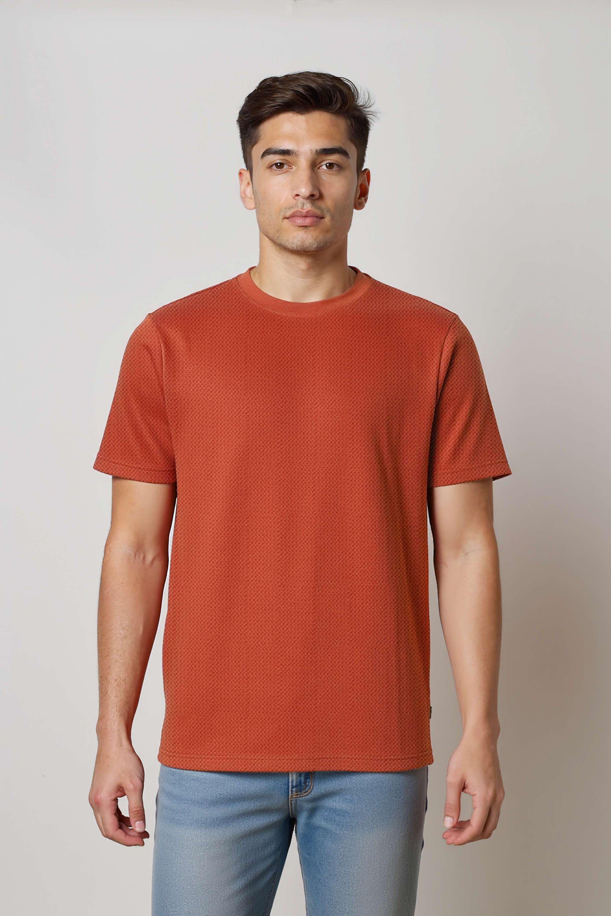 Textured-Stripes-Cotton-Round-Neck-Men-s-T-Shirt