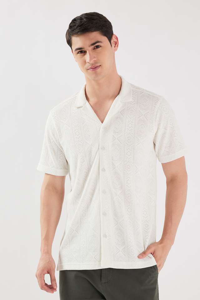 Solid-Cotton-Blend-Regular-Fit-Men-s-Casual-Shirt