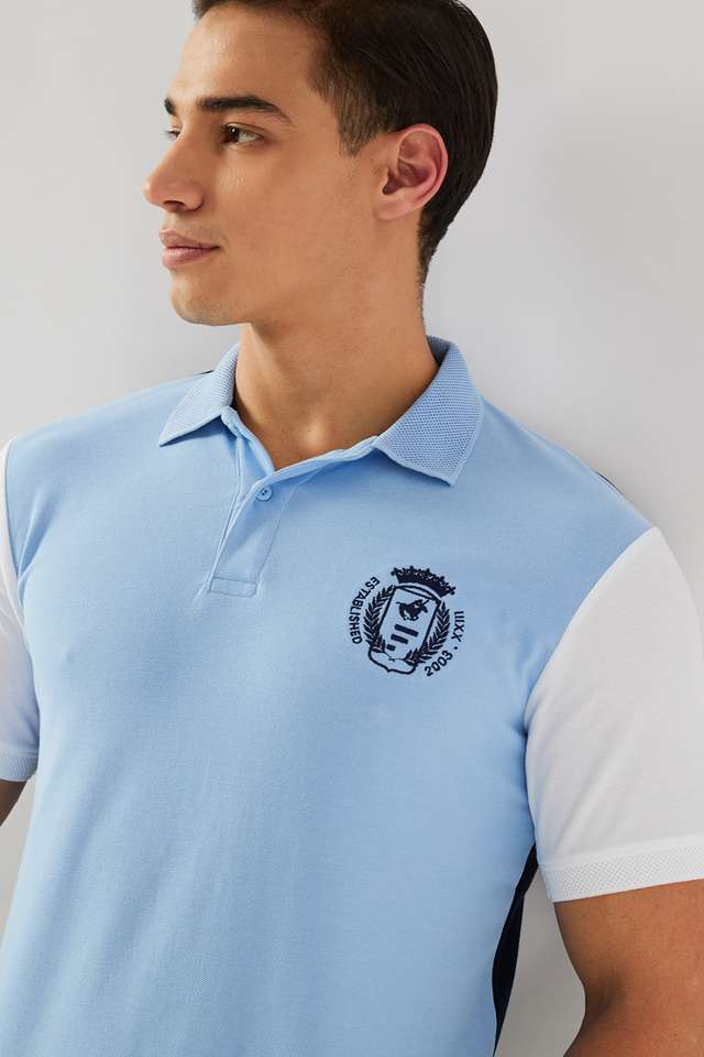 Color-Block-Cotton-Polo-Men-s-T-Shirt