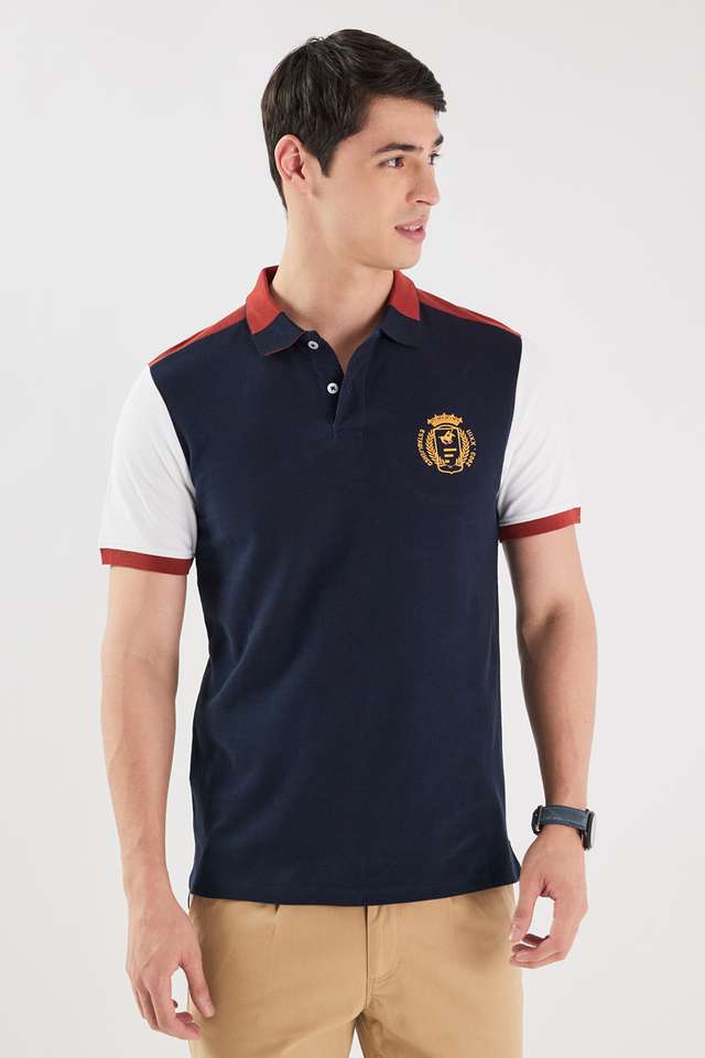 Color-Block-Cotton-Polo-Men-s-T-Shirt