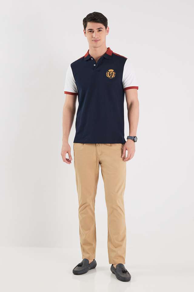 Color-Block-Cotton-Polo-Men-s-T-Shirt