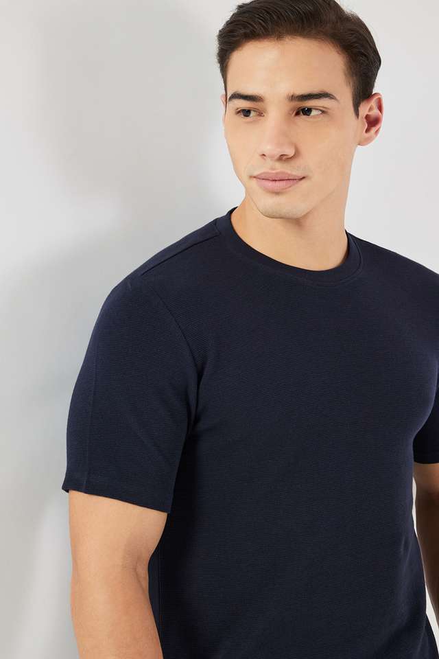 Textured-Blended-Fabric-Round-Neck-Men-s-T-Shirt