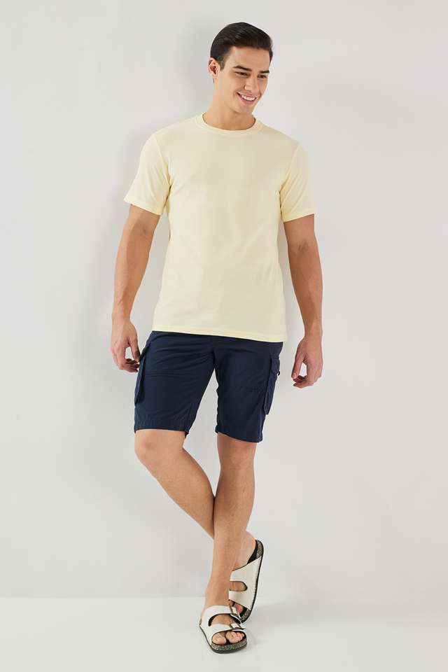 Textured-Cotton-Round-Neck-Men-s-T-Shirt